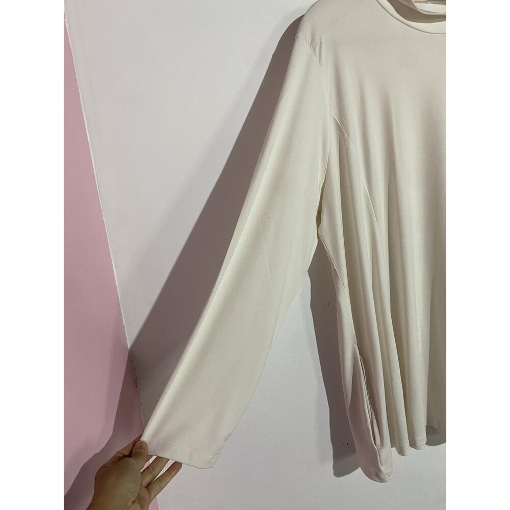 Susan Graver Tunic Top XL Liquid Knit Quite Luxury Office Old Money Timeless - Picture 4 of 10